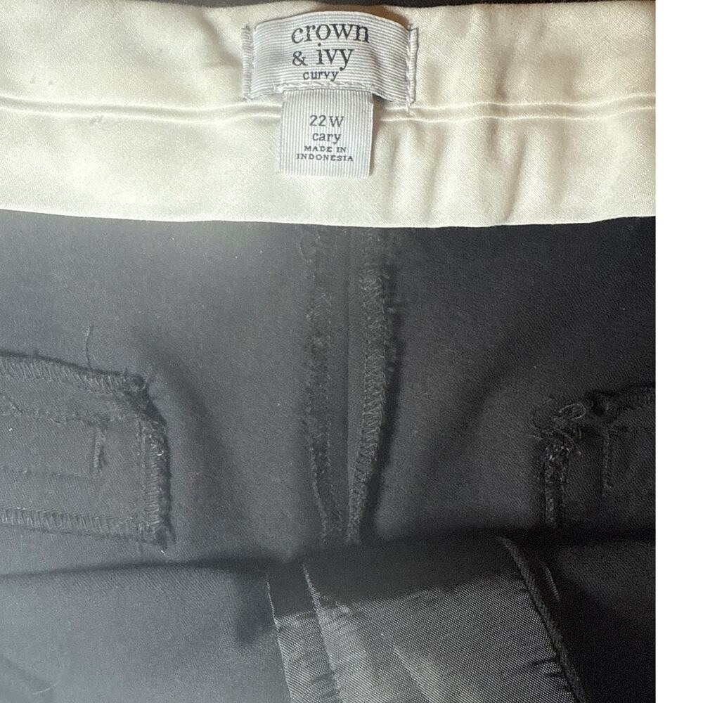 Crown & Ivy Black Crop pant 22w - Picture 3 of 4